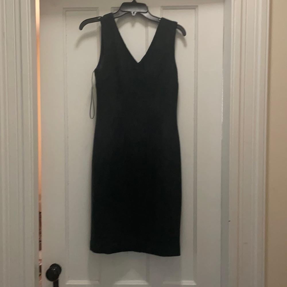 Dark green tweed dress